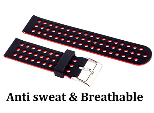 Woodln Silikon Smart Watch Strap Zubehör Uhrenarmband Armband für Pebble Time / Pebble Time Steel / Motorola 360 2nd Gen / Samsung Gear 2 R380 R381 R382 / LG G Watch W100 / LG G Watch R W110 / LG Watch Urbane W150 / Asus ZenWatch / Asus Vivowatch (Purple) - 4