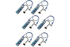 AAA PRODUCTS High Grade - PCI-E Express 1x to 16x Extender Riser Card + SATA 6Pin Power Cable + 60cm USB 3.0 Extension Cable