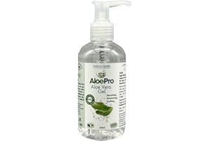 ALOEPRO Aloe Pro Pure Vegan Aloe Vera Gel 200ml – Natural Aftersun, Cooling, Moisturising & Soothing | Cruelty Free | For Skin & Hair | Bug Bites, Minor Burns, Dermaplaning, Post-Laser Care