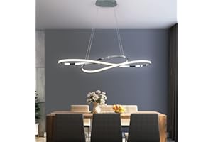 LANEKD LED Lampadario soggiorno a sospensione, L100cm 48W Lampada a Tavolo da Pranzo Cucina Lampadari Moderna Regolabile Altezza Lampada a Sospensione Ufficio Bagno Sala Soffitto Lampade 6500K luce bianca
