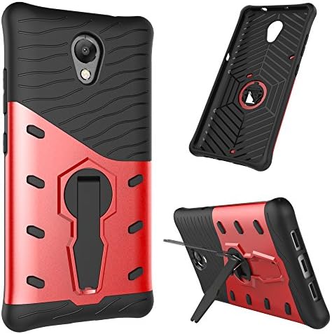 Lenovo Vibe P2 Case,REXANG [Ultra Armor] Cover High Quality [Double layer] Hard Rugged Shock Proof Heavy Duty [With 360 Kickstand] Best Dual Layer Tough Protection for Lenovo P2 (LENOVO P2, Red)