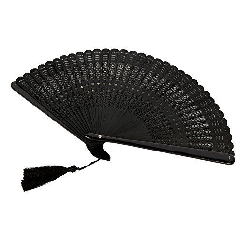 Dazone Handfächer Fächer Taschenfächer Klappfächer aus Bambus für Sommer Hochzeit Zubehör & Auslage - 4