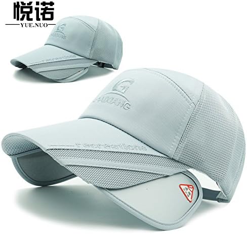 Hat male summer sun hat telescopic baseball hat outdoor fishing hat sunscreen cap men's sun hat, F