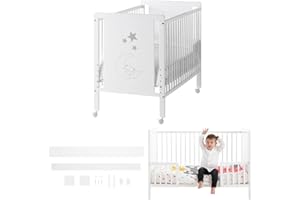 COOL · DREAMS - Cuna colecho Indi, Kit colecho para unir la Cuna a la Cama y Kit para convertirla en Cama