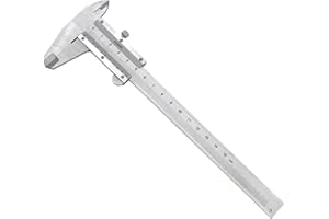 NITYUNN Vernier-Bremssattel, Hochpräzises Kohlenstoffstahl-Metall-Vernier-Messwerkzeug Nonius-Messschieber 0-150mm mit Feststellschraube für Haushalt und Industrie Messung