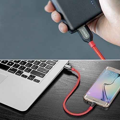Anker PowerLine+ 30 cm Micro USB Kabel, Das hochwertige, schnellere & bestÃ¤ndigere Ladekabel fÃ¼r Samsung, Nexus, LG, Motorola, Android Smartphones und weitere (Rot)