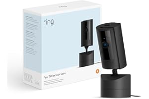 Cámara interior orientable Ring (Pan-Tilt Indoor Camera) | Cámara de seguridad con enchufe, para mascotas, orientable 360° en horizontal y 169° en vertical | Ring Protect gratis 30 días