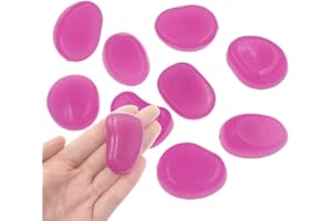 QTTLLI 10 Stück 4,3 cm große leuchtende Kieselsteine, leuchtet im Dunkeln, dekorative Steine für Garten, Weg, Gehweg, Hof, Aquarium, Lila