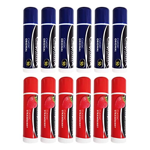 Chapstick - Bálsamo de labios con sabores mixtos, 6 medicados y 6 originales