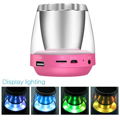 H&M Portable Mini Wireless Bluetooth Lautsprecher Magic LED Nachtlicht Stereo Freisprech Lautsprecher Auf Tablet PC Smartphones anwenden, unterstützt TF Card Playback und FM Radio Funktion , pink reviews H&M Portable Mini Wireless Bluetooth Lautsprecher Magic LED Nachtlicht Stereo Freisprech Lautsprecher Auf Tablet PC Smartphones anwenden, unterstützt TF Card Playback und FM Radio Funktion , pink
