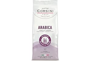 CAFFÈ CORSINI 1950 Caffè Corsini - Caffè in Grani 1 kg, 100% Arabica, Tostatura Media, Selezione Pregiata, Aromatico e Vellutato, Origine America Centrale e Meridionale