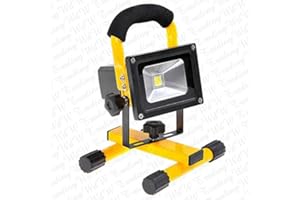 WDW 5 Colours LED Floodlight Work Rechargeable 10W Light Outdoor Cool White (Yellow)