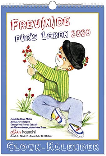 Freu(n)de für's Leben 2020: Wandkalender mit Clown-Motiven
