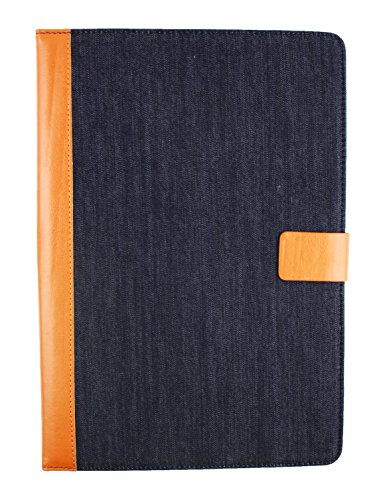 Emartbuy Odys Thor 10 Plus 3G 10.1 Zoll Tablet PC Universalbereich ( 10 – 11 Zoll ) Denim Blue Multi Angle Exekutiv Folio Mappen Kasten Abdeckung mit Kartensteckplätze + Eingabestift - 3
