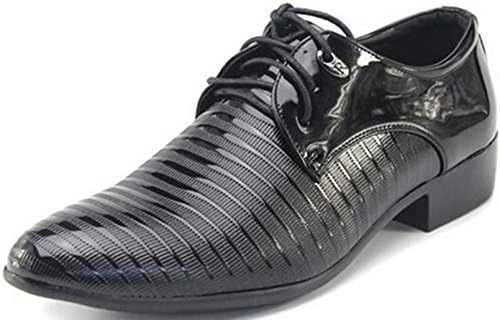 Dalinfa Men's Fashion Dresses England Business Casual Pointed Black Large Size Shoes