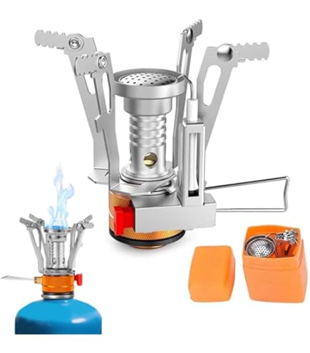 Specialist Mini Camping Stove On A Gas Bottle - Stainless Steel Gas Stove Outdoor 7/16 - Camping Gas Stove With Automatic Ignition And Flame Regulator - Power 3500 W - Gas Consumption - View #3