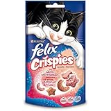 Felix Crispies Katzensnack, Lachs und Forellengeschmack, 8er Pack (8 x 45 g)