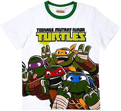 Teenage Mutant Ninja Turtles T shirt boys Age 6 - 12 years New Arrival (8 Years, White)