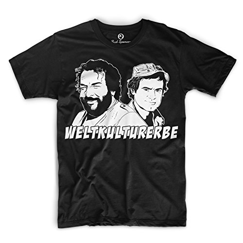 Bud Spencer® Herren Weltkulturerbe T-Shirt (schwarz) (XXL) Bud Spencer® Herren Weltkulturerbe T-Shirt (schwarz) (XXL)