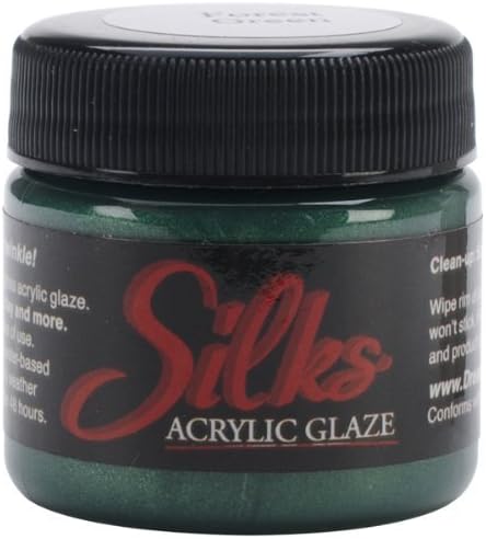 Luminarte Silks Acrylic Glaze Jar, 1-Ounce, Forest Green by Luminarte