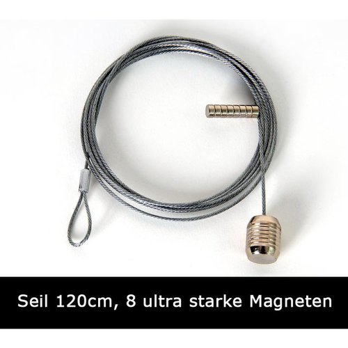 HAB & GUT (MC002) Fotoseil Bilderseil Magnetseil 120 cm / 8 Magnete - 5