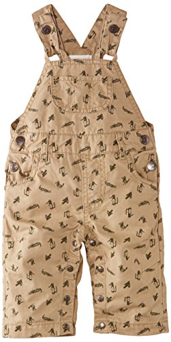 Pumpkin Patch Baby Boys 0-24M Croc Dungarees, Grey (Crockery), 0-3 Months