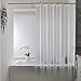 Produktbild KUUJH Reine duschvorhänge Duschvorhänge Stoff Bad Vorhang Wasserdicht Mehltau Verdickt Wand vorhänge Extra Lang Duschvorhänge für Zuhause-Weiß W220xH200cm(87x79inch)