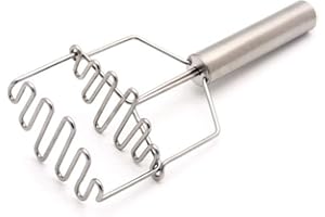 CZLINODUMMX Kartoffelstampfer Silber Edelstahl-Kartoffelstampfer Hochwertiger Stampfer Gemüsestampfer Kartoffelpresse für Kartoffeln und Knollen-Gemüse Obst Sauerkraut hitzebeständig, antibakteriell 1 Stück