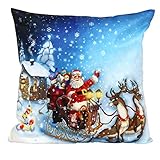 Bluester Christmas Sofa Bed Home Decoration Festival Pillow Case Cushion Cover (A8)