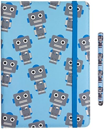 My Doodles Fun Novelty Child Friendly Character Gift Bundle Pack Universal Case and Stylus Pen for 9-10 inch Tablet - Robot