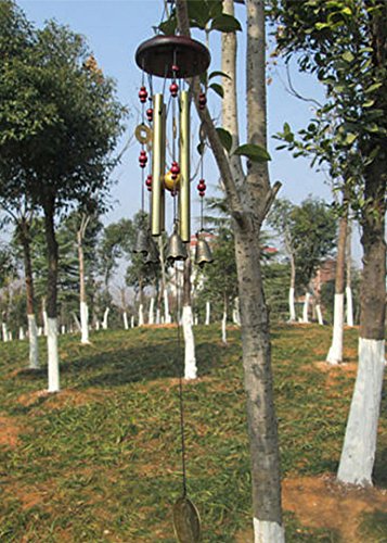 Wind Chimes MIRX Bronze Metall Chimes 4 Röhren 5 Glocken 60 cm lang ca. - 6