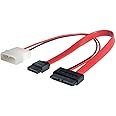 AKYGA AK-CA-45 Slimline SATA (w) / SATA (w) / Molex Stecker Adapter Power Cable