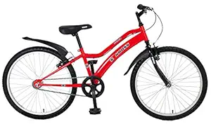 KROSS Boys and Girls Spider Single Speed 24T Bicycle (Red, 9 to 13 Years)