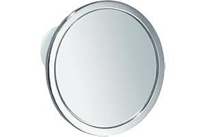 INTERDESIGN iDesign Okrągłe lustro łazienkowe z przyssawką, małe lusterko prysznicowe bez oparcia, wykonane z chromowanego metalu, praktyczne akcesorium prysznicowe do łazienki i prysznica, srebrne