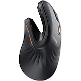 ProtoArc Mouse Ergonomico, EM11 NL Mouse Verticale Senza Fili Ottico Ricaricabile con 3 Porte Dispositivi (2*Bluetooth &USB),