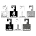 Belo and Me Baby Wardrobe Dividers Set | Monochrome Animals Design Collection | Double-sided Wardrobe Hangers | Organise Wardrobe according to Age | Fits all Standard Nursery Rails | Pack of 7 | Monochrome