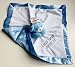 Personalised Blue & White Baby Teddy Comforter / Comfort Blanket.* Great Baby Gift *