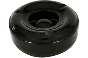 Genware NEV-AT-WIND Cendrier en mélamine coupe-vent, Base et couvercle, 14,6 cm