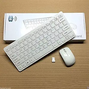 SHLOFOR Kid New Ultra Slim Bluetooth Keyboard Mini Wireless Key Board for Laptop Tablet Computer Desktop and Smart Phones Supports Windows Android (White)