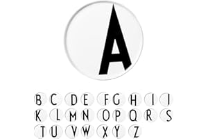 Design Letters Piatti Bianco (A-Z) | Idee Regali San Valentino per Lui, Regalo San Valentino per Lei | Piatti Moderni Porcellana | Piatti Decorativi Progettato nel Denmark, Lavabile in Lavastoviglie