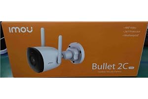 Utomhus wifi-övervakningskamera, 2,5K 2,4 GHz, vattentät wifi IP-kamera med 30 m mörkerseende, rörelsedetektering AI, kompatibel med Alexa Google Home (Bullet 2C 4MP)