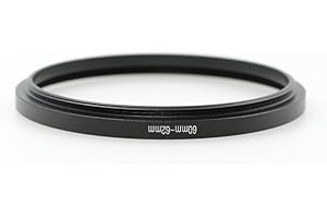 Pixco Anillo adaptador de filtro de metal escalonado de 60 a 62 mm, lente de 60 mm a accesorio de 62 mm (60 a 62 mm)
