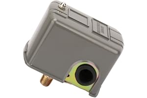 Jadeshay Interruptor de Presión,0.8-5.0bar Bomba de Agua Regulador de Presión 110V-230V Interruptor de Control de Presión con Doble Resorte Ajustable y Poste G1/4",Presostato Bomba Agua para Riego