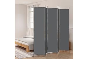 HOMIUSE 250x220 cm Raumteiler Paravent Trennwand Balkon Sichtschutz Raumteiler Innen Paravan Room Divider Paravent Outdoor Garten ZubehöR Terrassen-SichtschutzAnthrazit