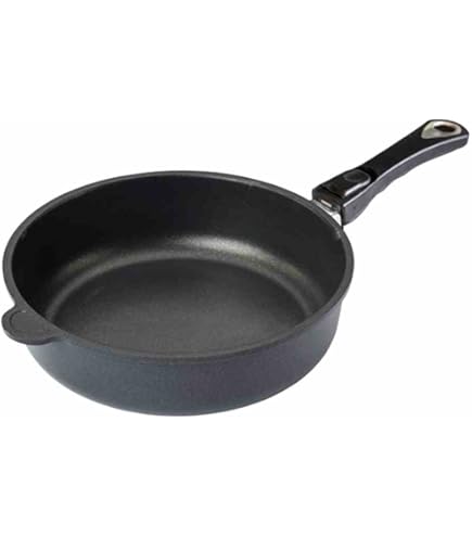 AMT Gastroguss Hoekpan 28 x 28 cm, 9 cm hoog, braadpan met zijgrepen, geschikt voor inductie, ovenbestendig, Lotan antiaanbakafwerking, gietijzeren pan (gegoten aluminium), AMZN-I-E289