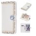 Produktbild Huawei Mate 20 Hülle, CaseforYou Slim Lederhülle Handytasche Silikon PU Hülle Leder Flip Tasche [Stoßfest] [Magnetverschluss] [Kartensteckplatz] Brieftasche Ledertasche Case Hüllen Wallet Case Schutzhülle für Huawei Mate 20 Perlen Rahmen
