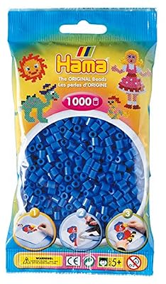 Hama sachet 1000 perles à repasser bleu foncé