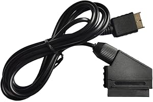 Jerilla PS2/PS3 SCART Cable PS1 PS2 to TV RGB Scart Cable Adapter 1.8m Cord Support PAL for PS3/PS2/PS1 Console, TV