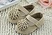 DEHANG Baby Girls Sandals Toddlers Apricot Flower Non-slip Soft Sole Crib Shoes White 0-6 Month