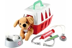 Jouets Ecoiffier – 1907 - La valisette vétérinaire pour enfants Médical – Jeu d'imitation – 8 pièces – Dès 18 mois – Fabriquée en France